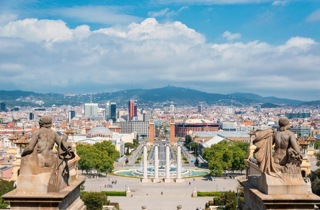 Blick über Barcelona vom Montjuïc